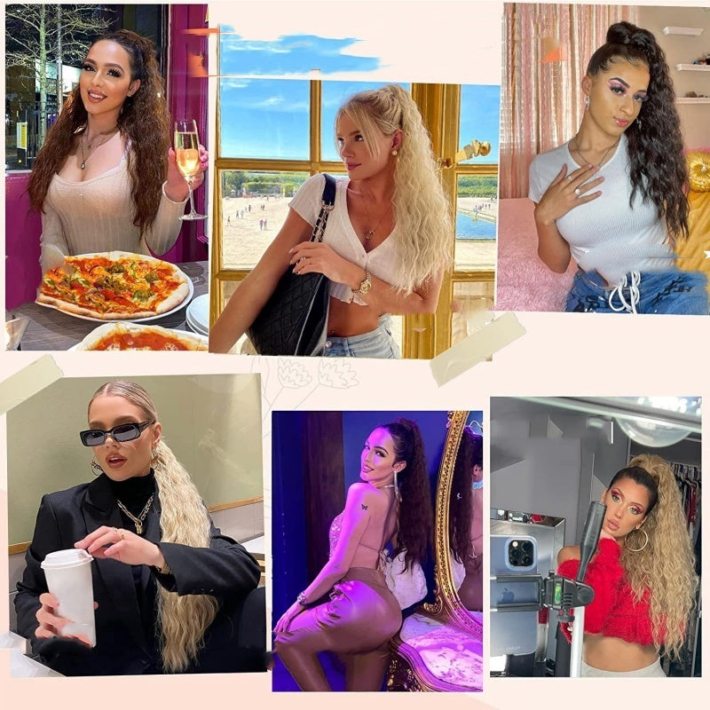 Lockige Clip-in-Pferdeschwanz – Nayla