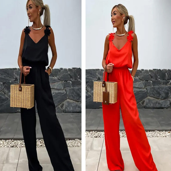 Luftige Sommer-Jumpsuit mit Weiten Beinen – Jasmin