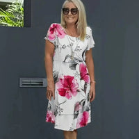 Geblümtes Wasserfall-Sommerkleid mit verstellbaren Trägern – Leona