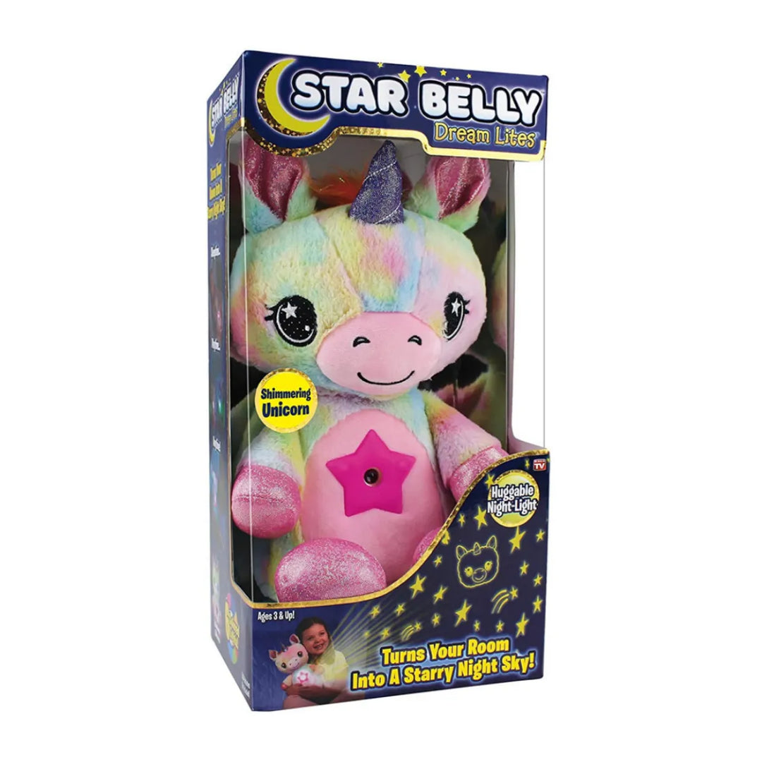 Star Belly Dream Lites Einhorn Plüschtier, bunt, leuchtet im Dunkeln, Kinderzimmer Deko.