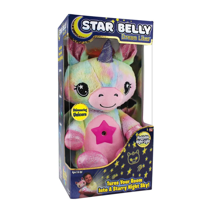 Star Belly Dream Lites Einhorn Plüschtier, bunt, leuchtet im Dunkeln, Kinderzimmer Deko.