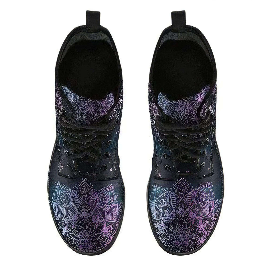 Damen-Stiefeletten mit Herbstlaub- und Mondmotiv – Selene