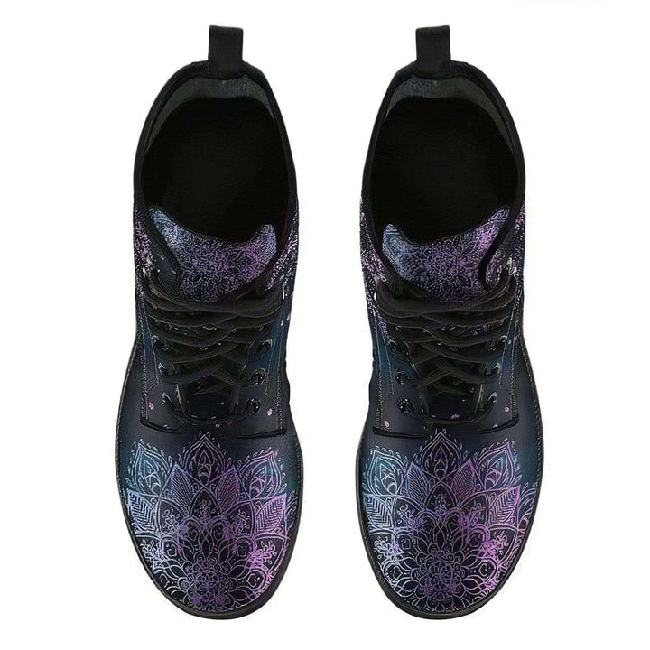 Damen-Stiefeletten mit Herbstlaub- und Mondmotiv – Selene