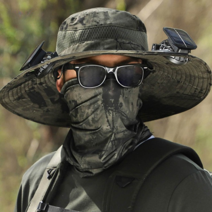Sonnenenergie-Hut mit Ventilator und UV-Schutz - SolarCool VentiHut