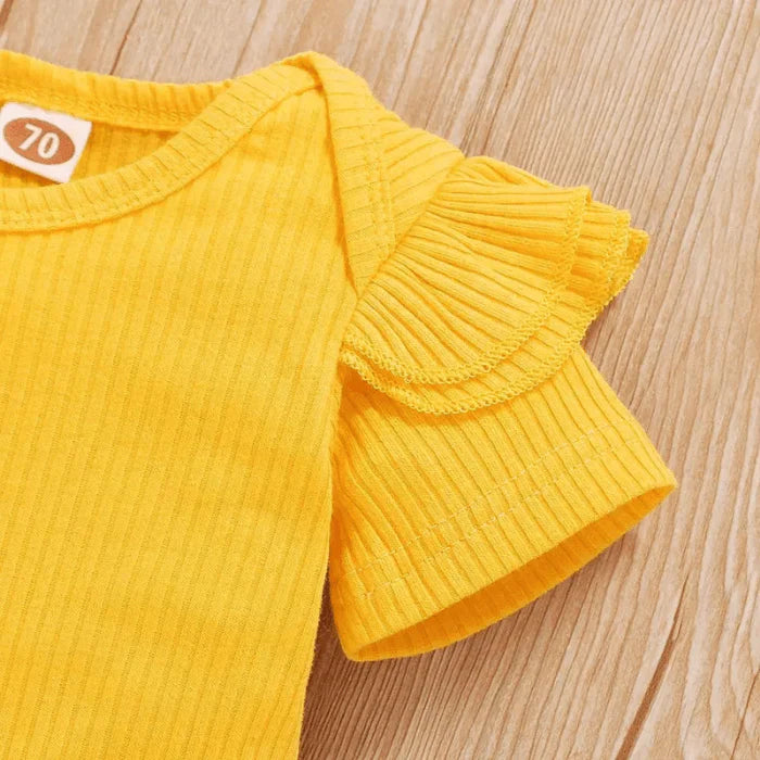 2-teiliges Baby-Outfit mit Sonnenblumenmuster – SonnenLächeln
