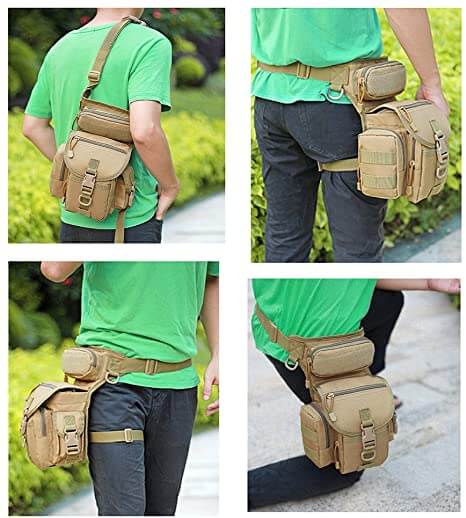 Strapazierfähige Taktische Oberschenkel-Tasche für Herren – Wasserdichtes Multi-Taschen-Design