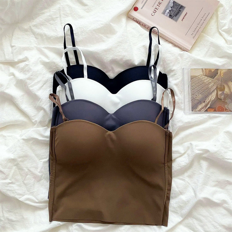 Set von 4 Leichten Tanktops mit Eingebautem Bandeau BH - Tiana