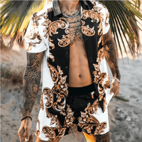 Zweiteiliges Herren Sommer Set mit Patchwork-Print – Malik