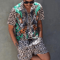 Zweiteiliges Herren Sommer Set mit Patchwork-Print – Malik