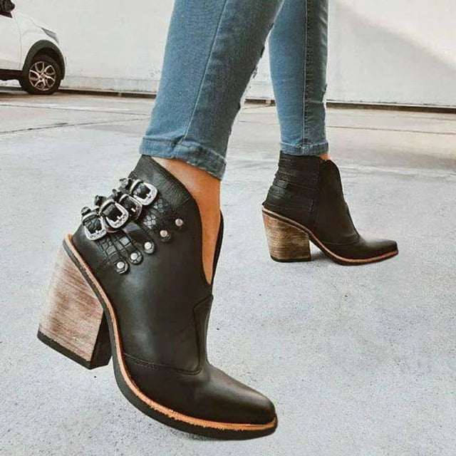 Damen Ankle Boots mit Absatz – Clara