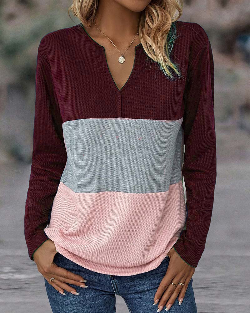 Lässiger Damenpullover mit Farbblock – Noëlle