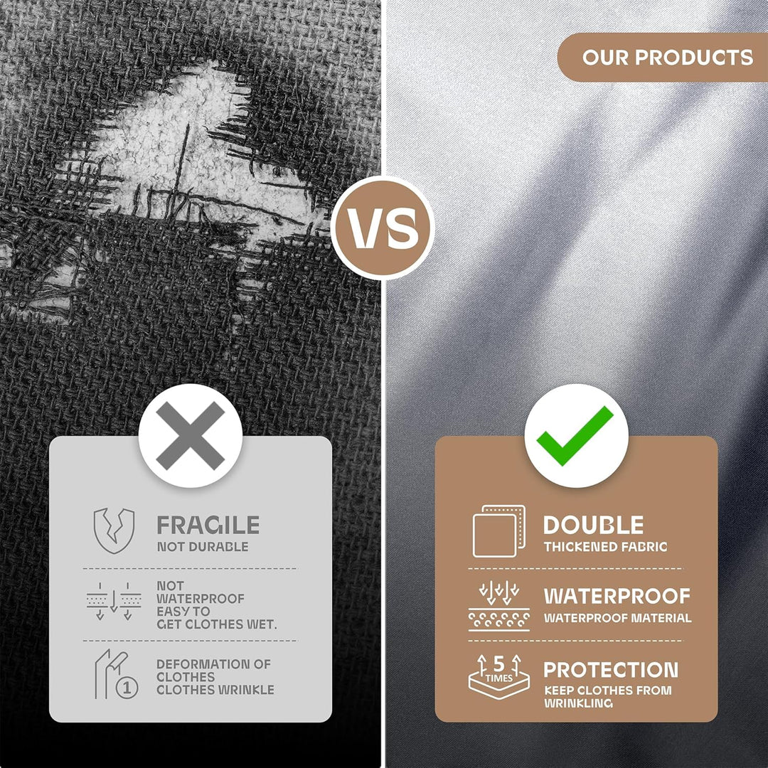 Schwerer Reise-Kleidersack mit Klarsichtfenster & Zubehörfächern – 2 zum Preis von 1