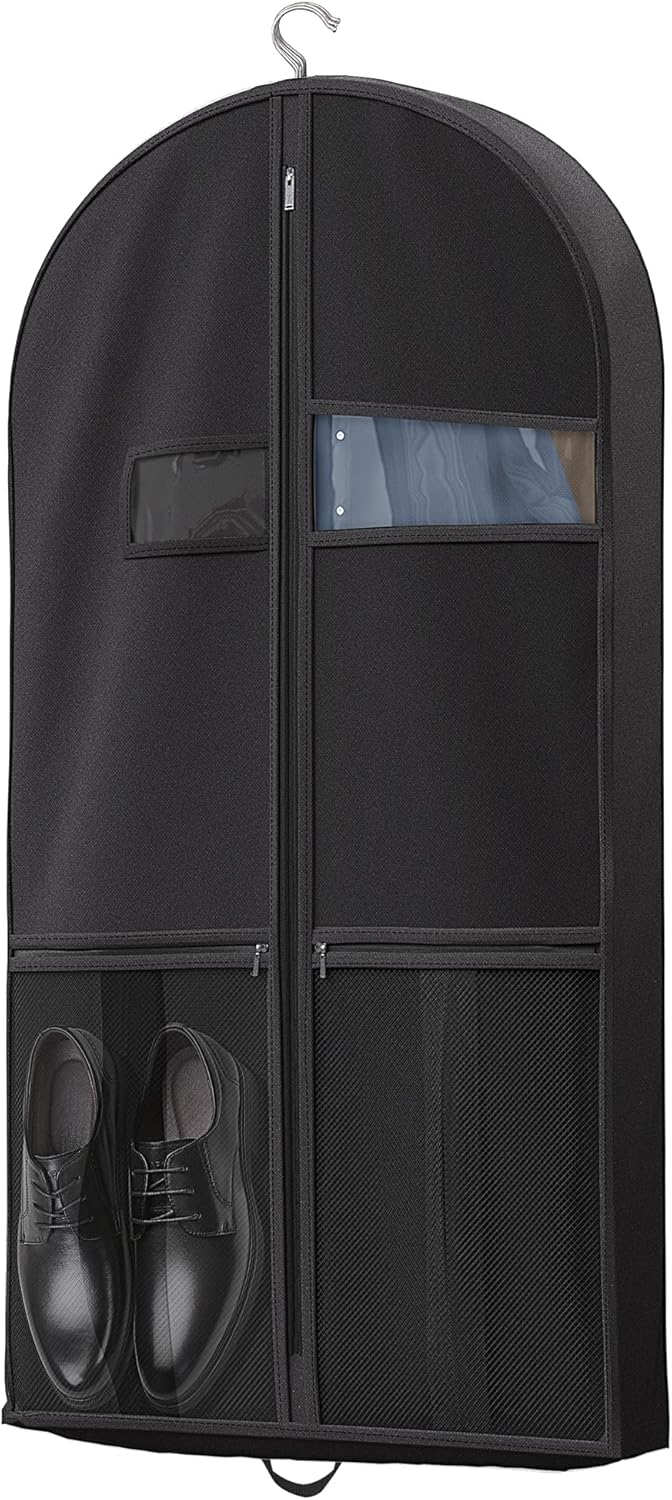 Schwerer Reise-Kleidersack mit Klarsichtfenster & Zubehörfächern – 2 zum Preis von 1