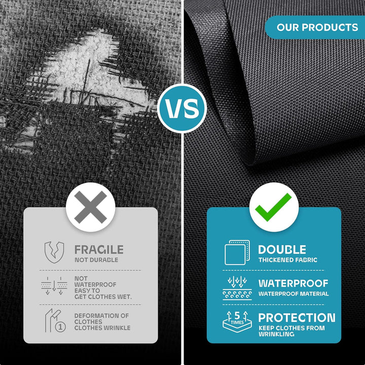 Schwerer Reise-Kleidersack mit Klarsichtfenster & Zubehörfächern – 2 zum Preis von 1