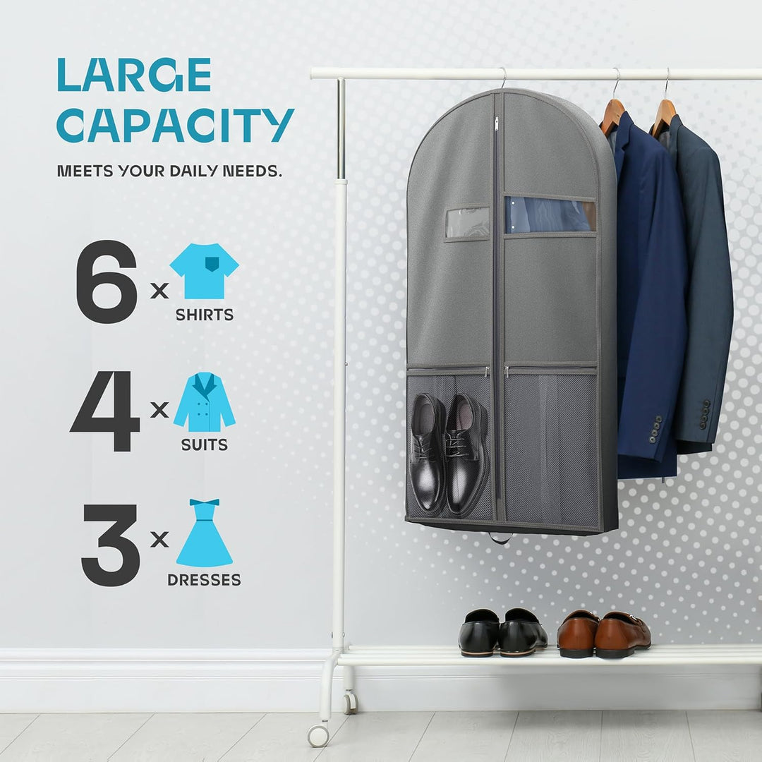 Schwerer Reise-Kleidersack mit Klarsichtfenster & Zubehörfächern – 2 zum Preis von 1