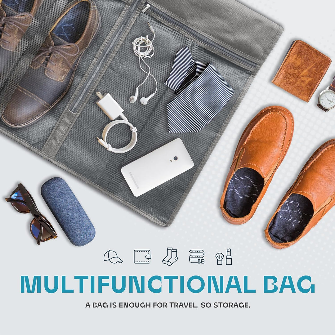 Schwerer Reise-Kleidersack mit Klarsichtfenster & Zubehörfächern – 2 zum Preis von 1