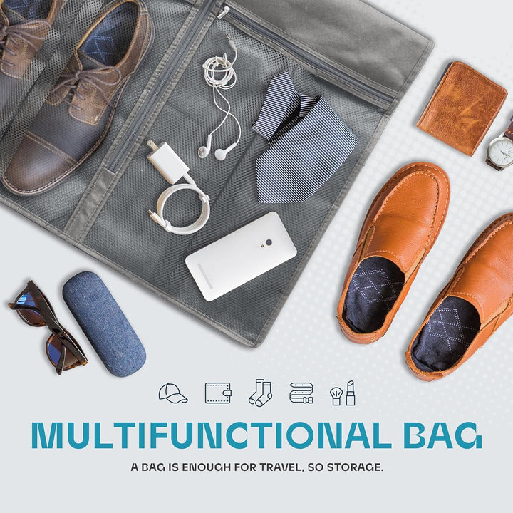 Schwerer Reise-Kleidersack mit Klarsichtfenster & Zubehörfächern – 2 zum Preis von 1