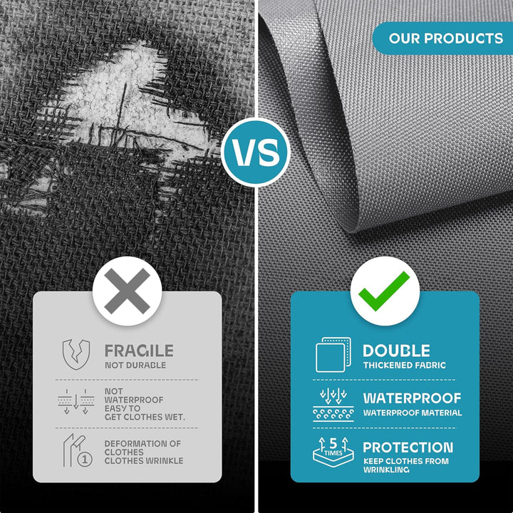 Schwerer Reise-Kleidersack mit Klarsichtfenster & Zubehörfächern – 2 zum Preis von 1