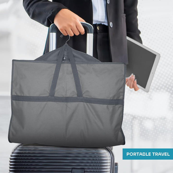 Schwerer Reise-Kleidersack mit Klarsichtfenster & Zubehörfächern – 2 zum Preis von 1