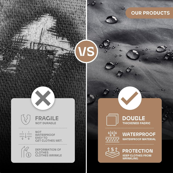 Schwerer Reise-Kleidersack mit Klarsichtfenster & Zubehörfächern – 2 zum Preis von 1