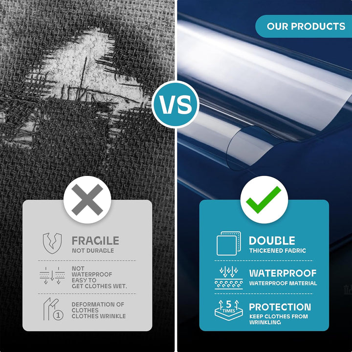 Schwerer Reise-Kleidersack mit Klarsichtfenster & Zubehörfächern – 2 zum Preis von 1