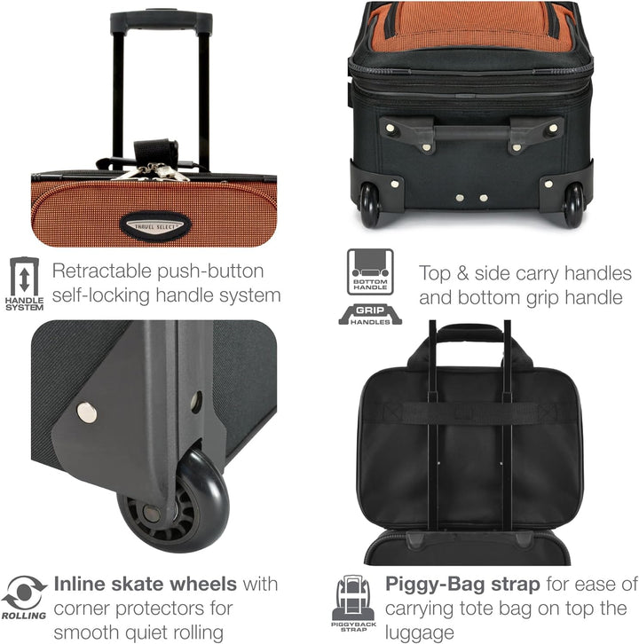 8-teiliges Softshell-Kofferset mit Packwürfeln und TSA-Schloss – TravelMax