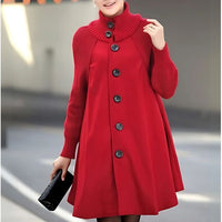 Lange Damesjacke mit Knöpfen – Mirella