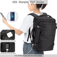 40L Wasserdichter Reise-Laptop-Rucksack mit USB-Anschluss & Diebstahlschutz – AeroPack