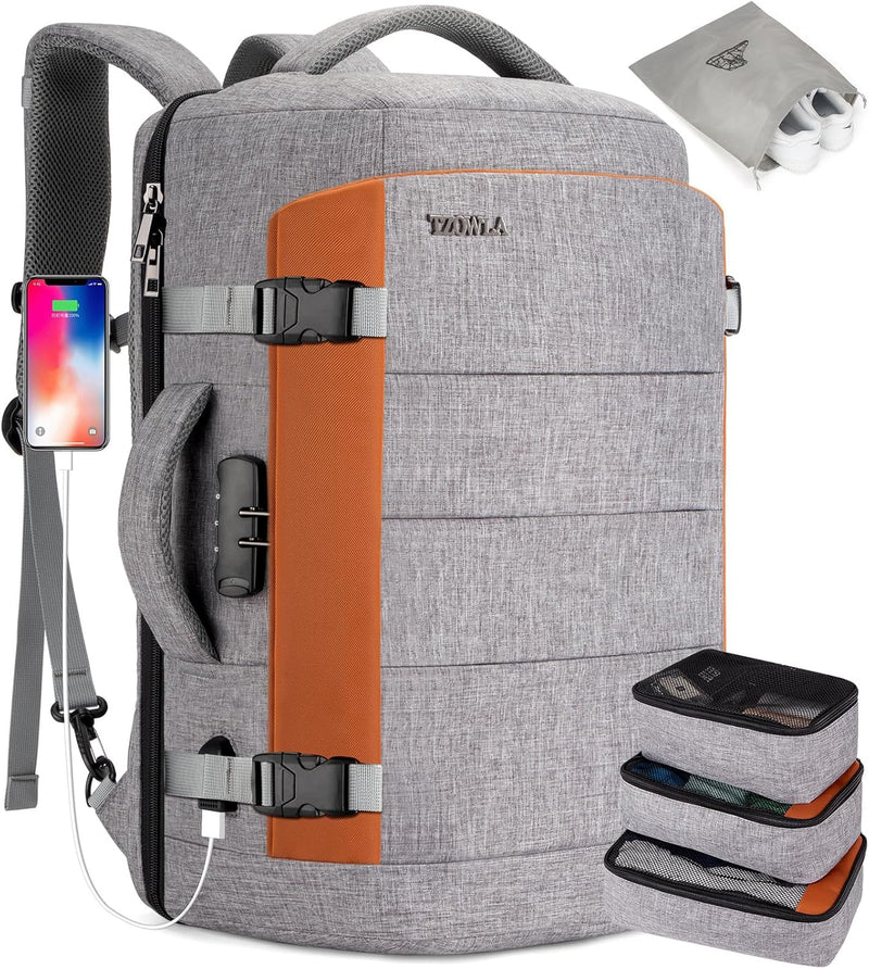40L Wasserdichter Reise-Laptop-Rucksack mit USB-Anschluss & Diebstahlschutz – AeroPack