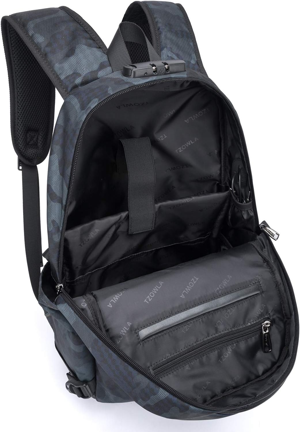 Extra großer Anti-Diebstahl Laptop- und Reiserucksack mit USB-Anschluss – 30–50L