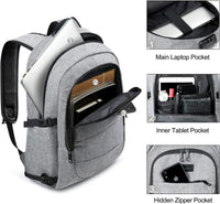 Extra großer Anti-Diebstahl Laptop- und Reiserucksack mit USB-Anschluss – 30–50L