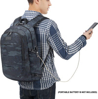 Extra großer Anti-Diebstahl Laptop- und Reiserucksack mit USB-Anschluss – 30–50L