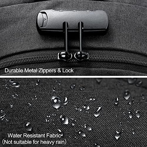 Extra großer Anti-Diebstahl Laptop- und Reiserucksack mit USB-Anschluss – 30–50L