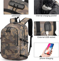 Extra großer Anti-Diebstahl Laptop- und Reiserucksack mit USB-Anschluss – 30–50L