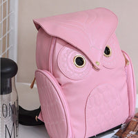 PU-Leder Rucksack mit Eulenprint für Damen – Mehrtaschen-Design
