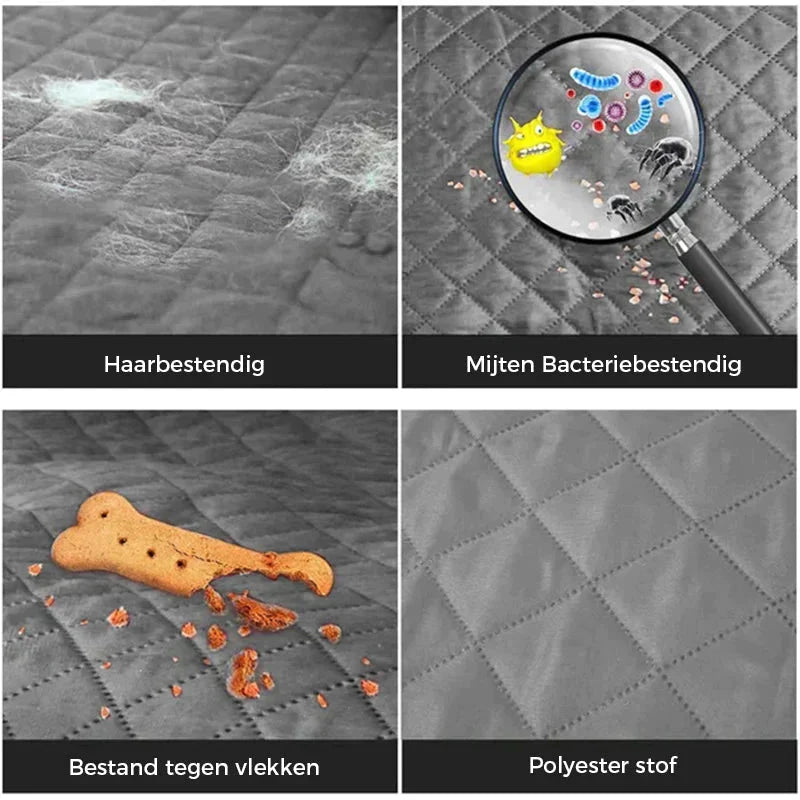 Graue universelle Sesselhusse, haarbeständig, milben- und bakterienresistent, Polyester.