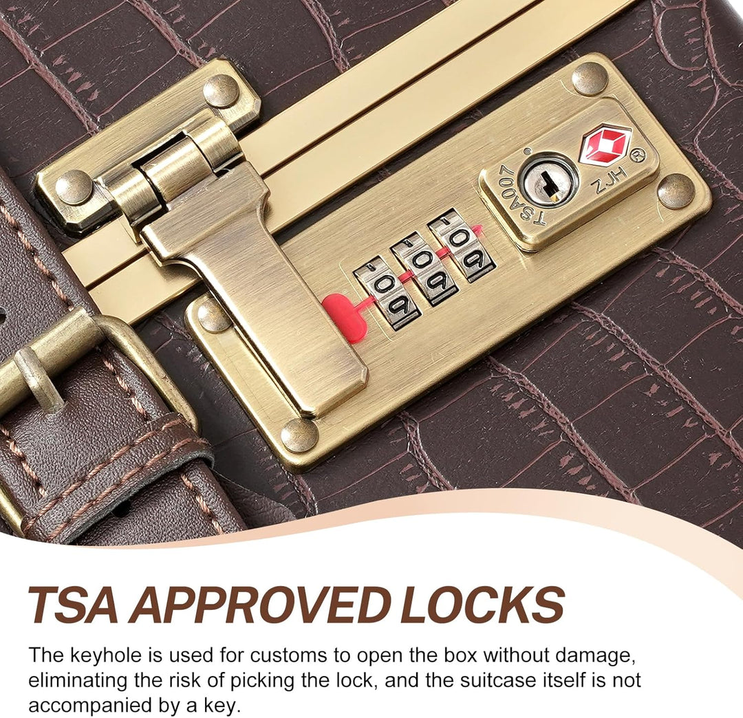 2-teilige Vintage-inspirierte Gepäckset mit Spinnerrollen und Schutzhülle