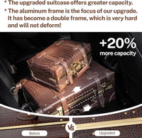 2-teilige Vintage-inspirierte Gepäckset mit Spinnerrollen und Schutzhülle