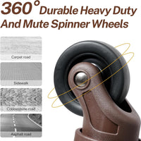 2-teilige Vintage-inspirierte Gepäckset mit Spinnerrollen und Schutzhülle