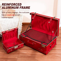 2-teilige Vintage-inspirierte Gepäckset mit Spinnerrollen und Schutzhülle