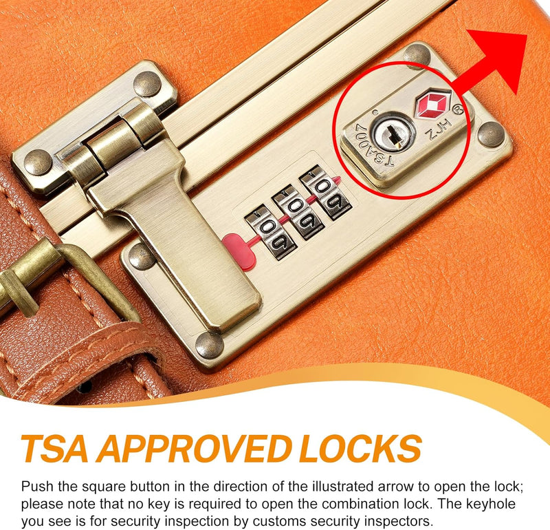 2-teilige Vintage-inspirierte Gepäckset mit Spinnerrollen und Schutzhülle