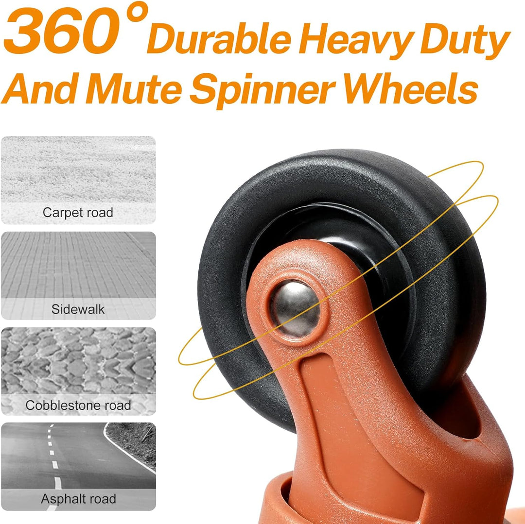 2-teilige Vintage-inspirierte Gepäckset mit Spinnerrollen und Schutzhülle