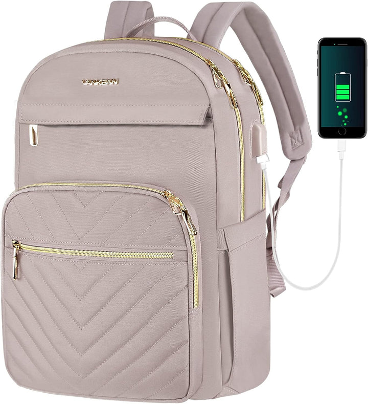 Leichter Wasserdichter Laptop-Rucksack mit USB-Anschluss – 15,6" kompatibel