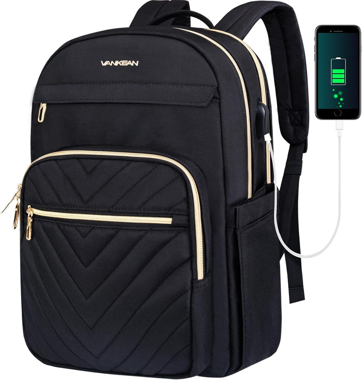 Leichter Wasserdichter Laptop-Rucksack mit USB-Anschluss – 15,6" kompatibel