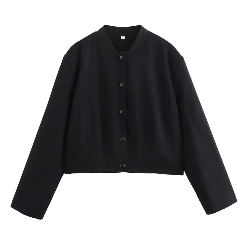 Leichte Damen-Bomberjacke für den Herbst – Gemütlicher Chic mit Stehkragen