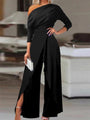 Herbstlicher One-Shoulder Jumpsuit mit Rüschen - Valerie
