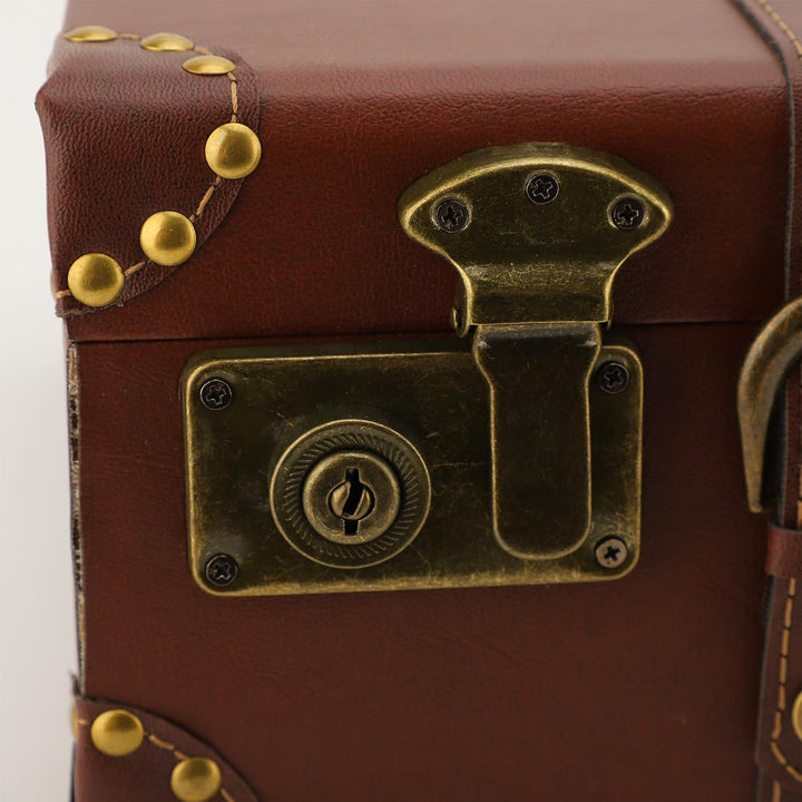 Vintage Leder-Overnight-Handgepäckkoffer mit Legierungsschloss – Heritage Braun