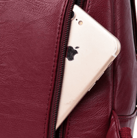 Premium wasserdichter Lederrucksack für Damen