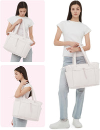 Gepolsterte Puffer Tote mit Becherhalter und Laptopfach für Reisen und Arbeit