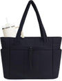 Gepolsterte Puffer Tote mit Becherhalter und Laptopfach für Reisen und Arbeit